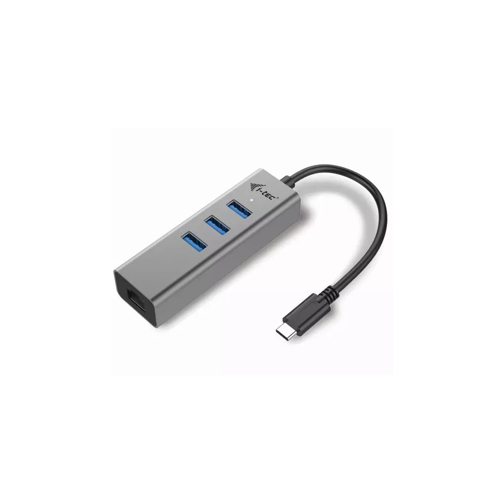 Obrázek produktu i-tec USB-C Metal HUB 3 Port + Gigabit Ethernet - stříbrná