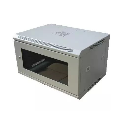 obrázek produktu 19" nástěnný rozvaděč jednodílný 6U/450mm šedý