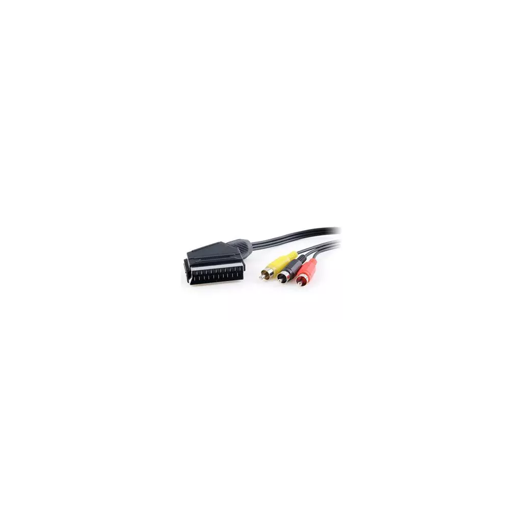 Obrázek produktu PremiumCord Kabel SCART - 3xCINCH M/M 1.5m in/out přepínač - černá