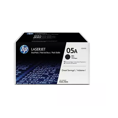 obrázek produktu HP 05A Black Toner (2x2300 stran) - originální