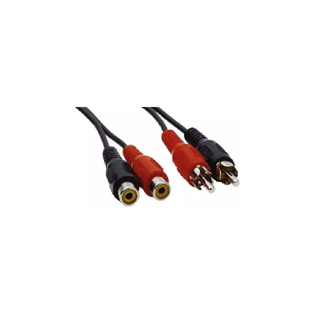 Obrázek produktu PremiumCord Kabel 2x Cinch-2x Cinch, M/F 2m - černá