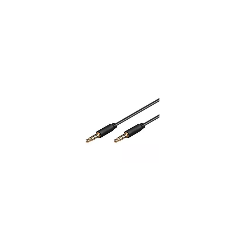 Obrázek produktu Kabel Jack 3.5mm 4 pinový M/M 2 m pro Apple iPhone, iPad, iPod - černá