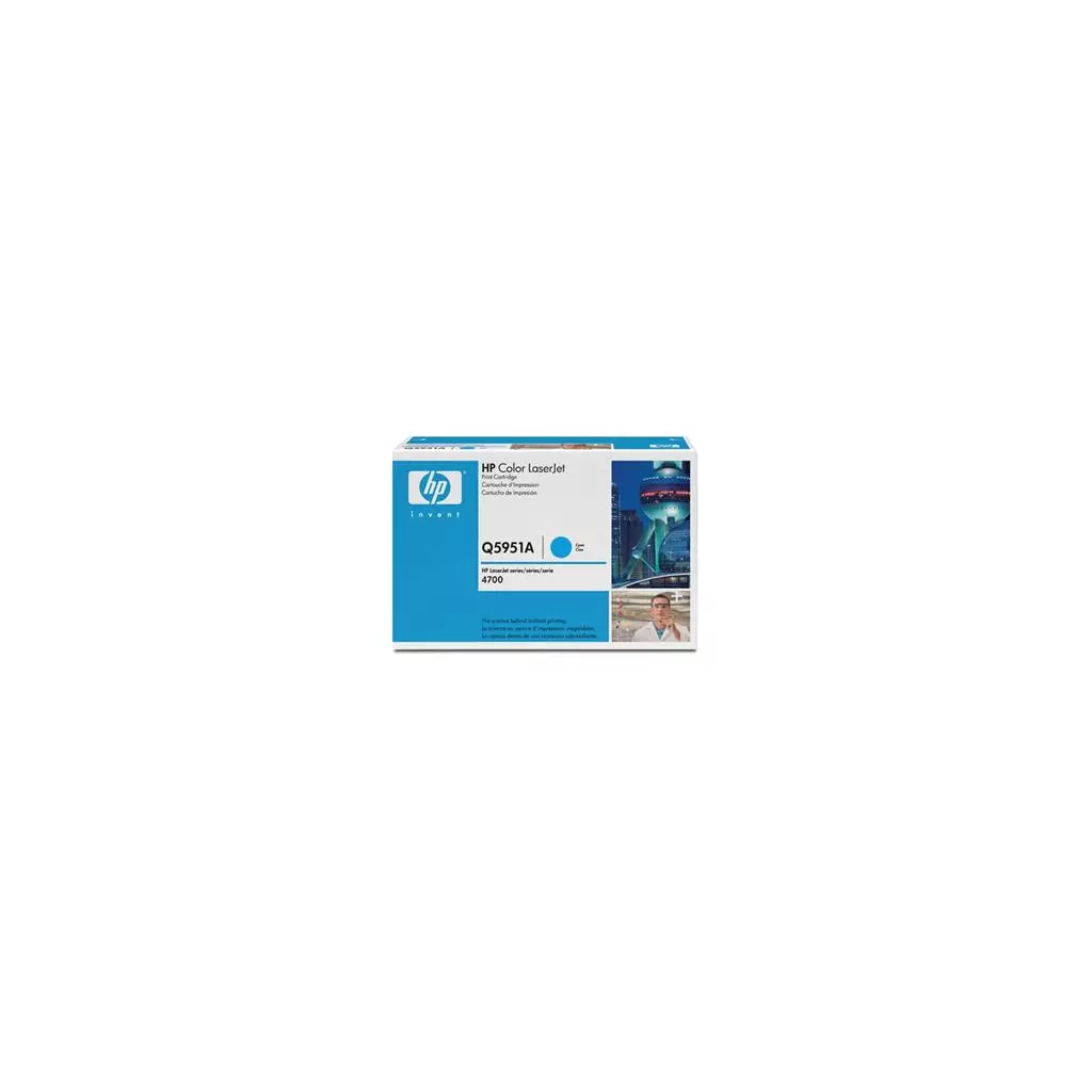 Obrázek produktu HP Q5951A Toner Cyan (10000 stran) pro CLJ 4700 - originální