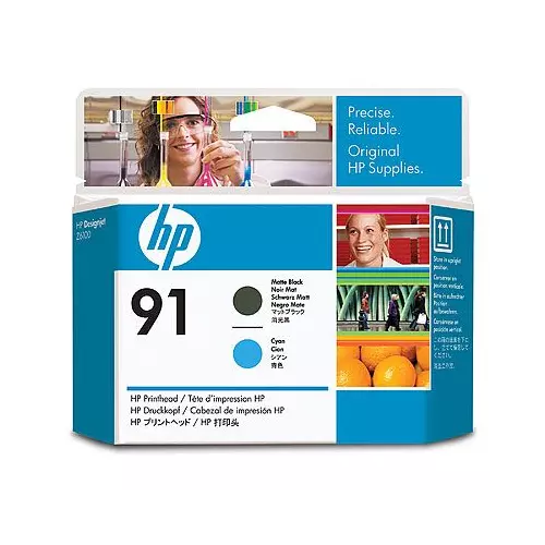 obrázek produktu HP 91 Matte Black a Cyan Printhead pro DJ Z6100, (C9460A) - černá/black
