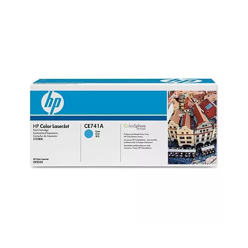obrázek produktu HP CE741A Cyan Toner (7300str.) pro CLJ CP5225 - originální