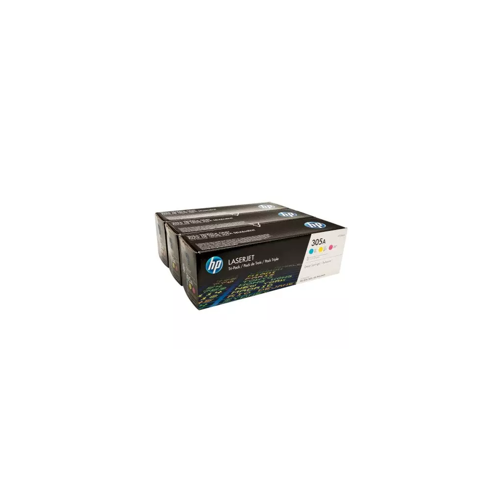 Obrázek produktu HP 305A CMY 3-pack Toner, 3 x 2600 str, CF370AM pro LJP 300/400 M475, CE411A