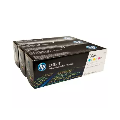obrázek produktu HP 305A CMY 3-pack Toner, 3 x 2600 str, CF370AM pro LJP 300/400 M475, CE411A