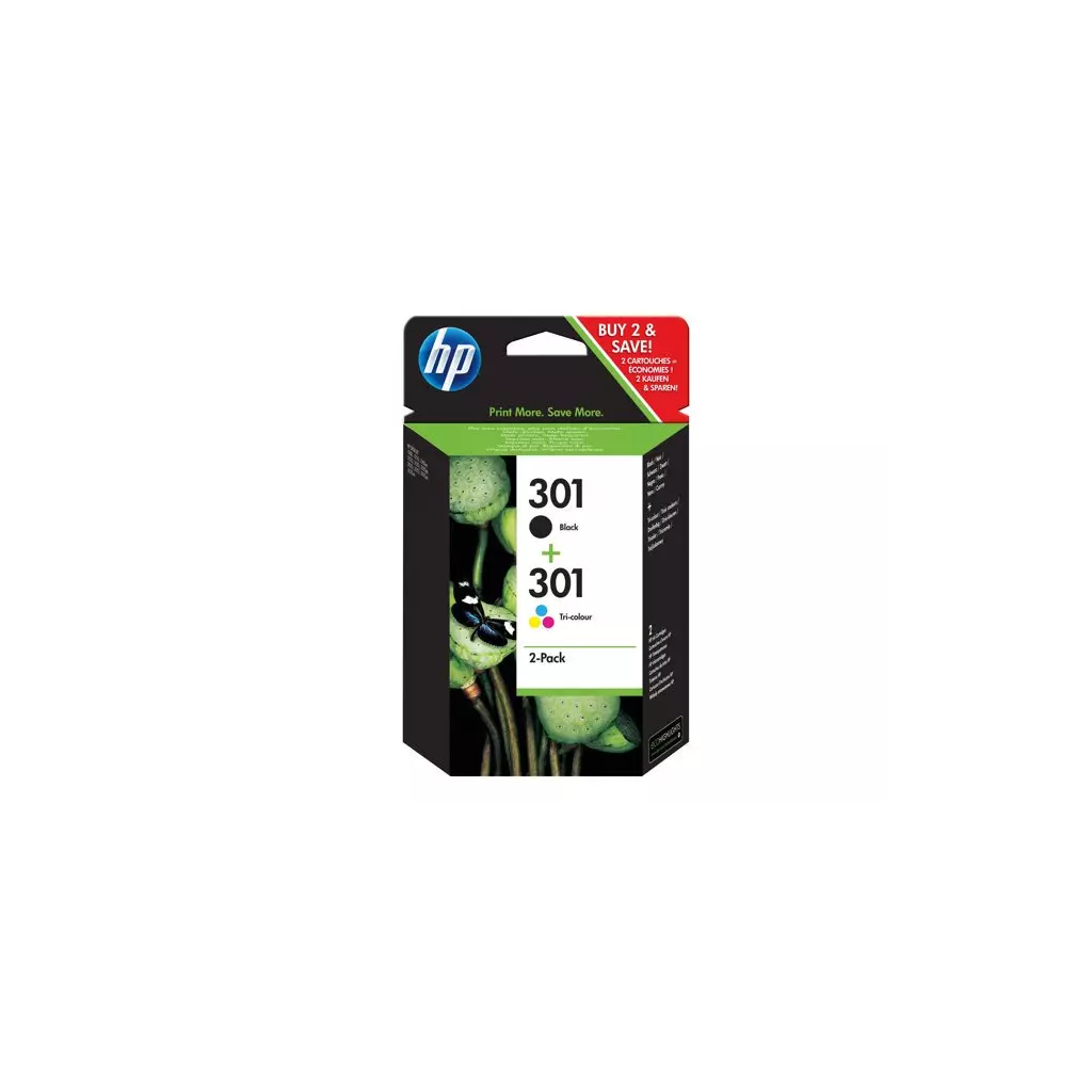Obrázek produktu HP Combo Pack 301 (N9J72AE) - originální - černá/black