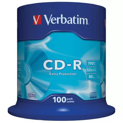 obrázek produktu Verbatim CD-R 48x, 700MB, 100 ks (Spindl)