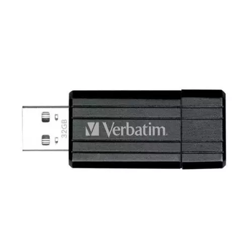 obrázek produktu Verbatim USB flash disk PinStripe, 32GB, USB 2.0 - černá