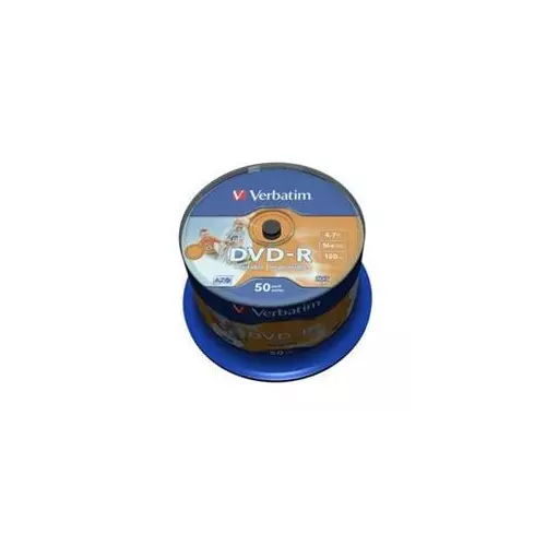 obrázek produktu Verbatim DVD-R Printable 16x, 4,7GB, 50 ks (Spindl)