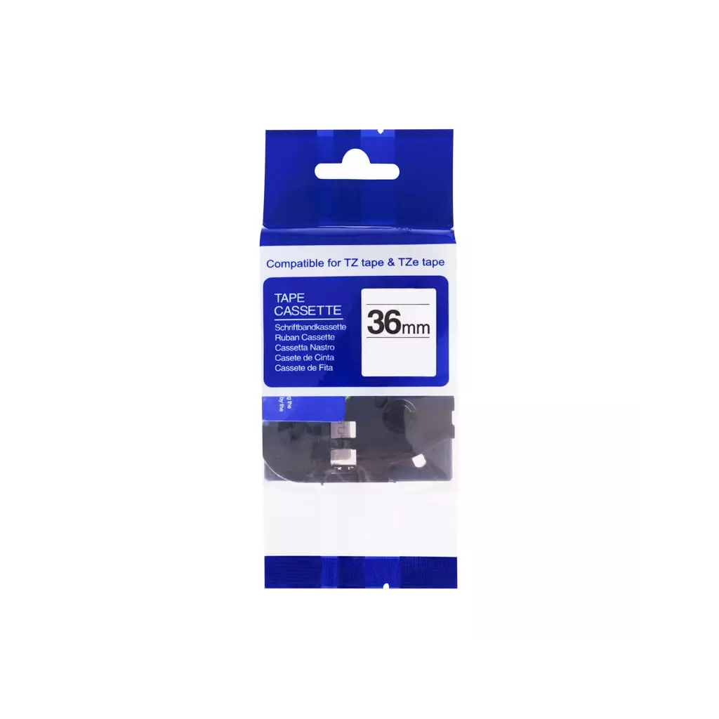 Obrázek produktu PRINTLINE kompatibilní páska s Brother TZE-261, TZ-261, 36mm, černý tisk/bílý podklad