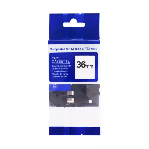 obrázek produktu PRINTLINE kompatibilní páska s Brother TZE-FX261,36mm, černý tisk/bílý podklad, flexibilní