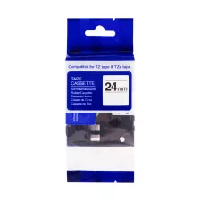 obrázek produktu PRINTLINE kompatibilní páska s Brother, TZE-S251,24mm, černý tisk/bílý podklad, extr. adh.