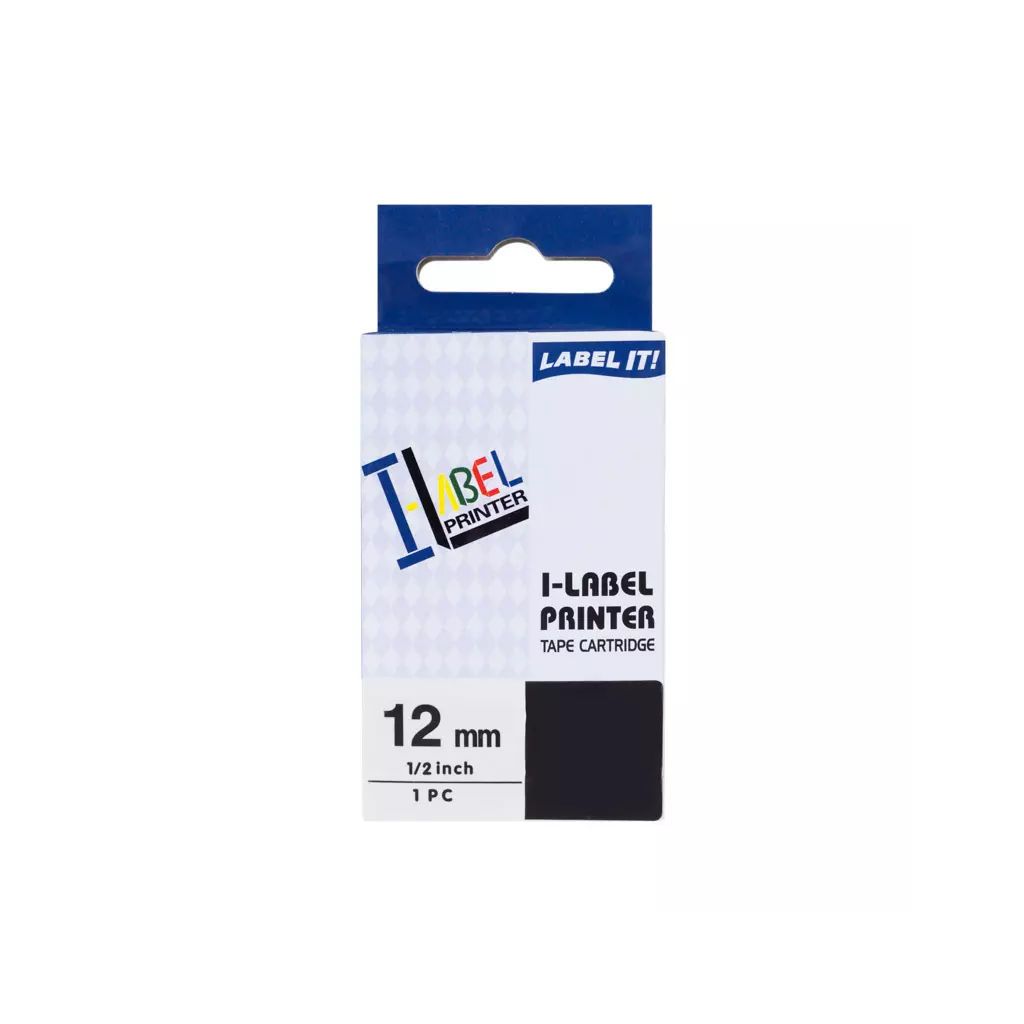 Obrázek produktu PRINTLINE kompatibilní páska s Casio XR-12YW1 12mm, 8m, černý tisk/žlutý podklad