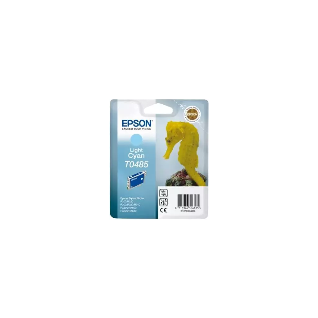 Obrázek produktu Epson T0485 Light Cyan 13ml pro Stylus Photo R200,R300,R320,R340,RX500,RX600,RX620,RX640 - originální - azurová/cyan