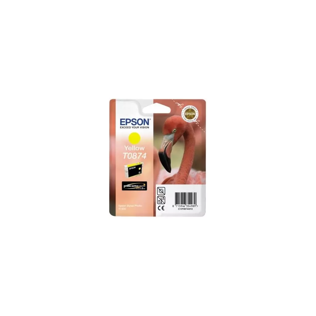 Obrázek produktu Epson T0874 Yellow Ultra Gloss High-Gloss 2 pro Stylus Photo R1900 - originální - žlutá/yellow