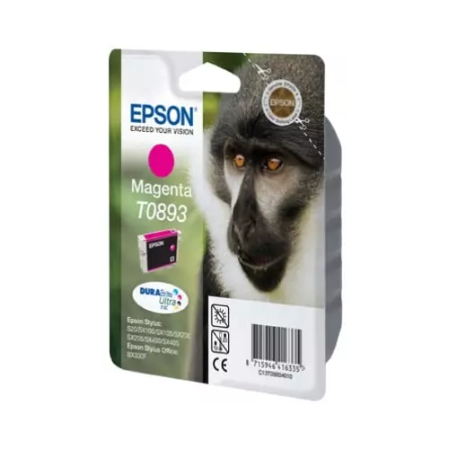 obrázek produktu Epson T0893 Magenta 3,5ml pro Stylus S20/SX100/SX200/SX400 - originální - purpurová/magenta