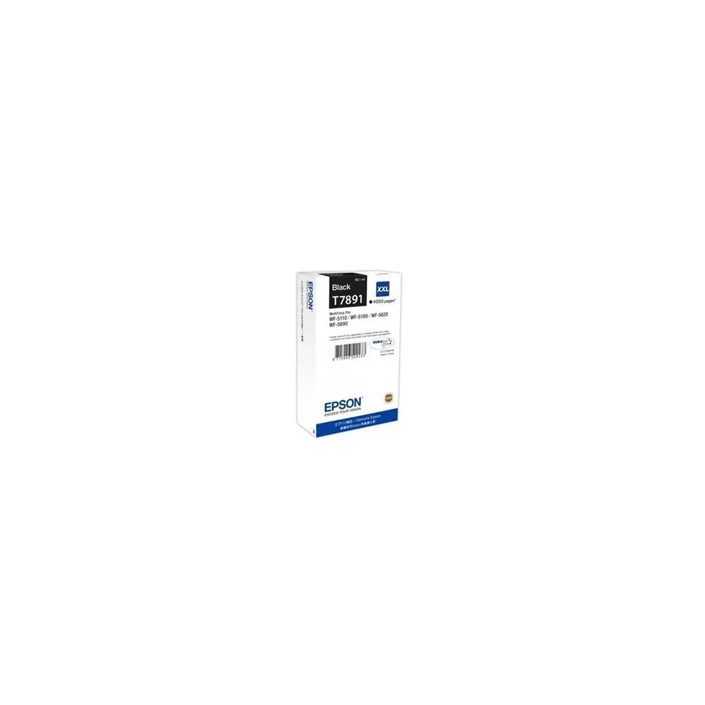 Obrázek produktu Epson T7891 XXL Black, 65ml, až 4000 stran, pro série WF-5110DW,WF-5190DW,WF-5620DWF,WF-5690DWF - originální