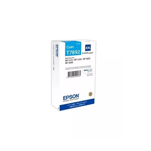 obrázek produktu Epson T7892 XXL Cyan, 34ml, až 4000 stran, pro série WF-5110DW,WF-5190DW,WF-5620DWF,WF-5690DWF - originální