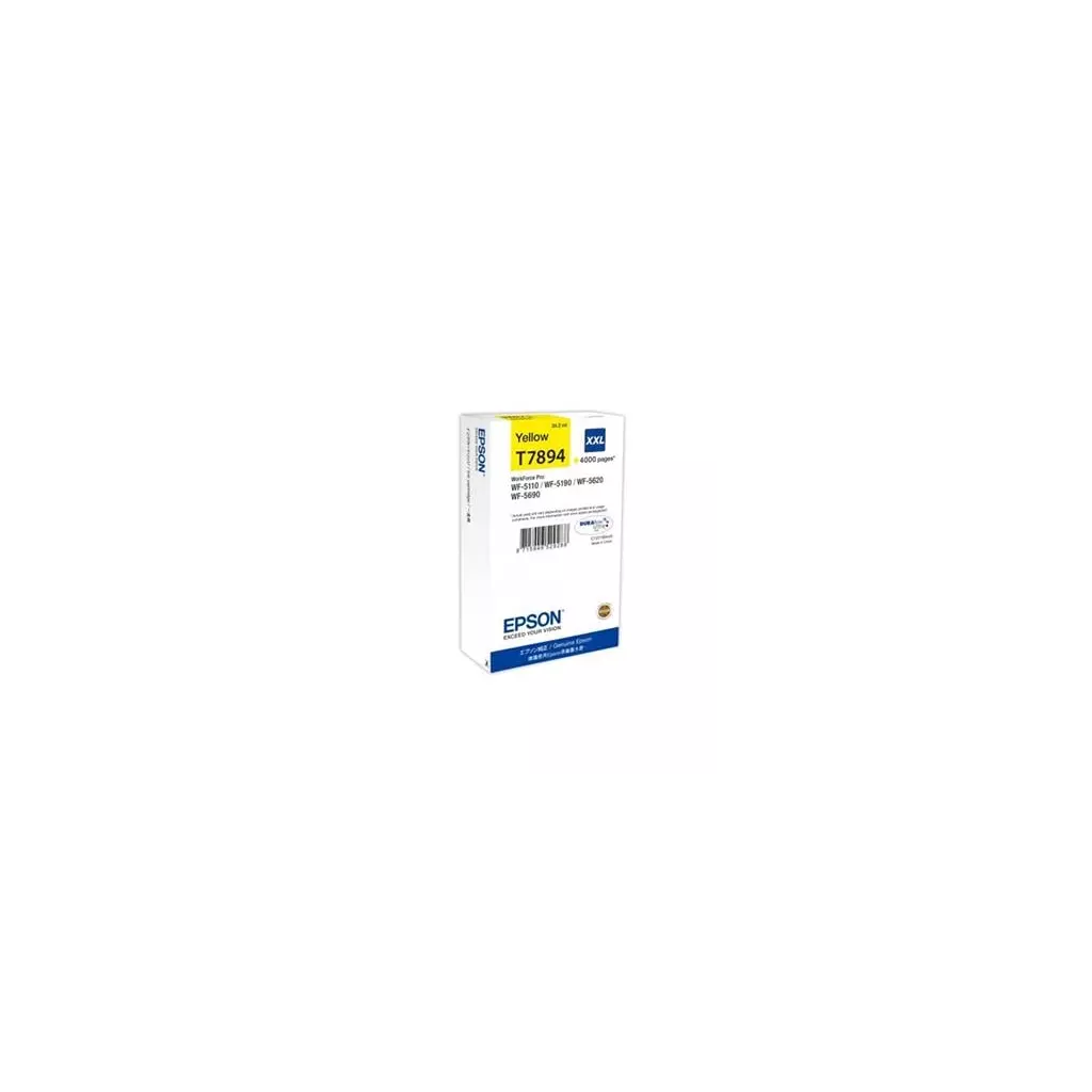 Obrázek produktu Epson T7894 XXL Yellow, 34ml, až 4000 stran, pro série WF-5110DW,WF-5190DW,WF-5620DWF,WF-5690DWF - originální
