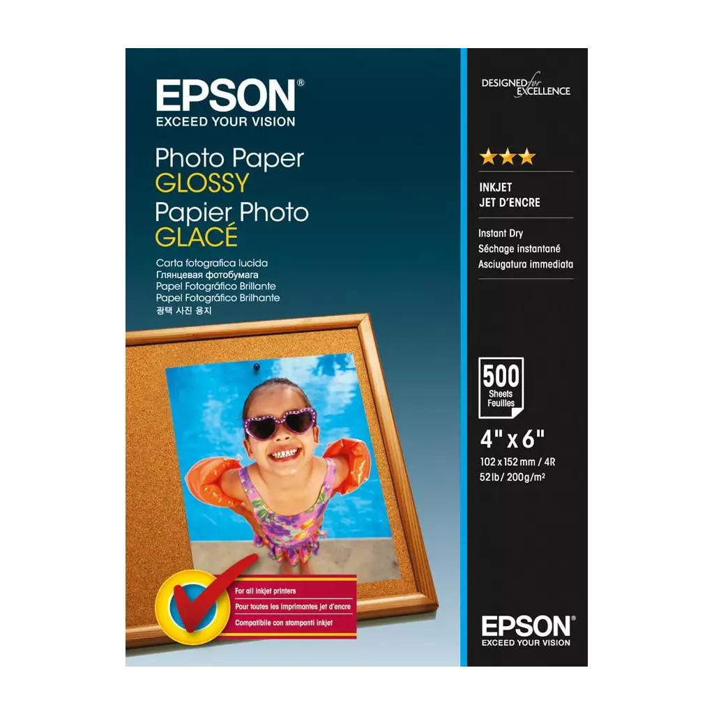 Obrázek produktu EPSON Photo Paper Glossy 10x15cm, 500 listů, 200g/m2