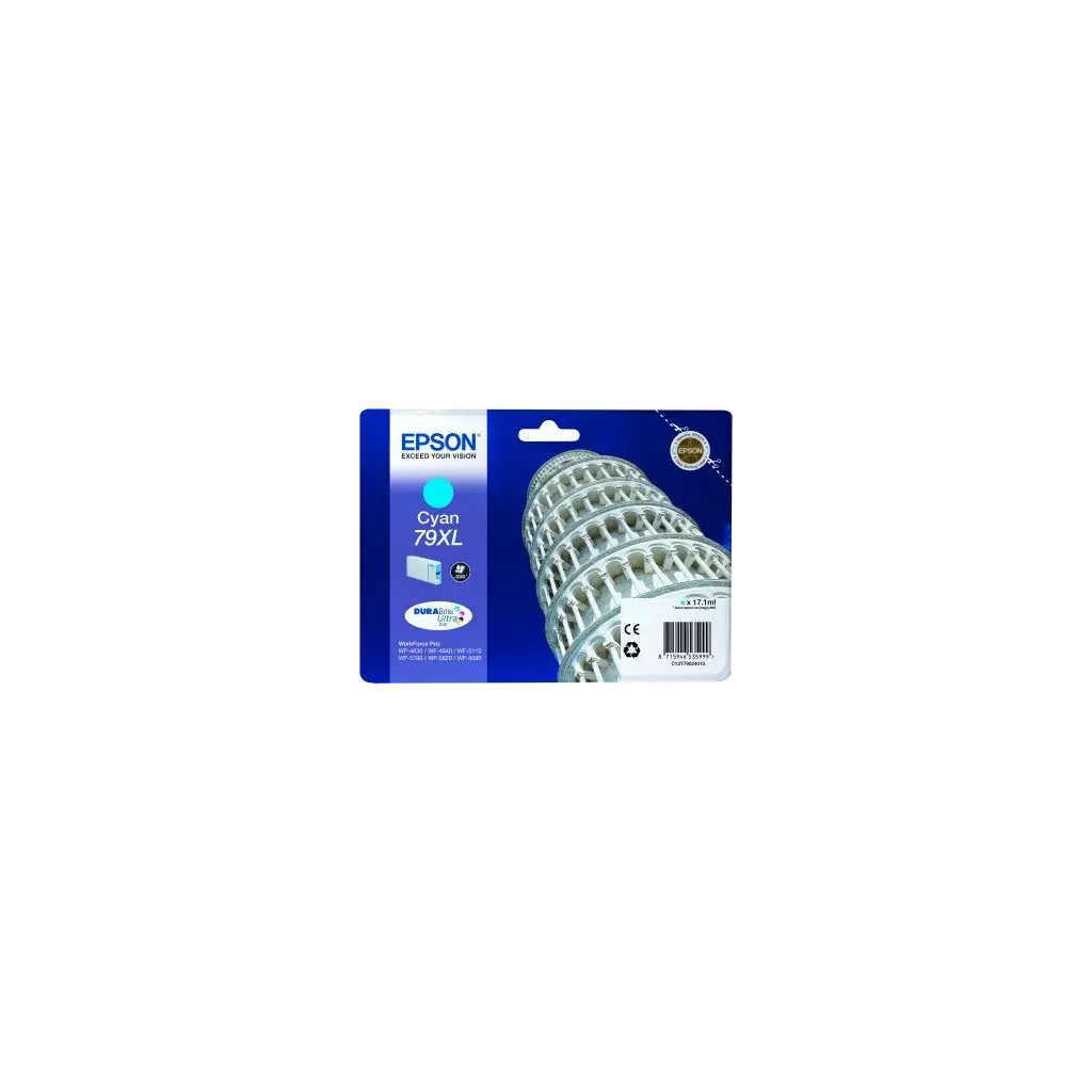 Obrázek produktu Epson T7902 XL Cyan, 17ml, pro série WF-5110DW,WF-5190DW,WF-5620DWF,WF-5690DWF - originální - azurová/cyan