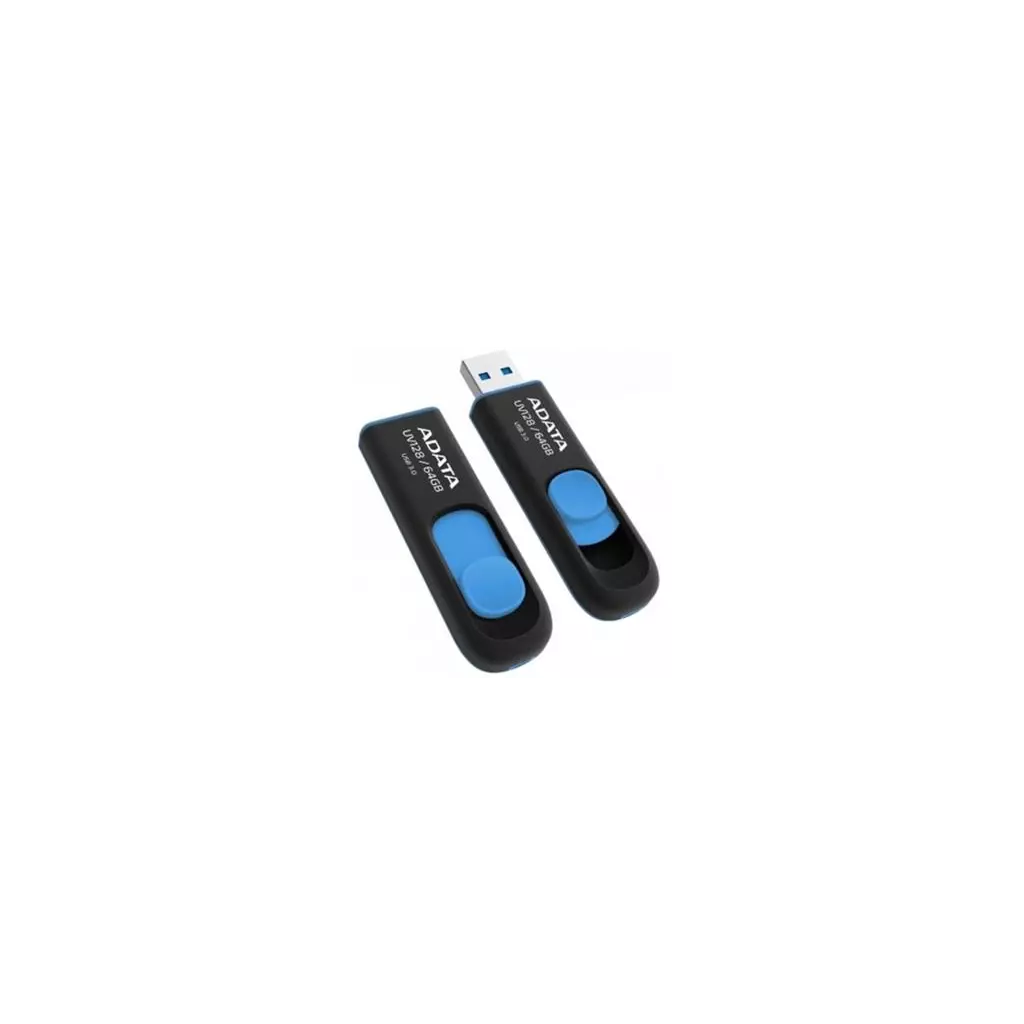 Obrázek produktu ADATA UV128 DashDrive 64GB černý/modrý (AUV128-64G-RBE) - černá
