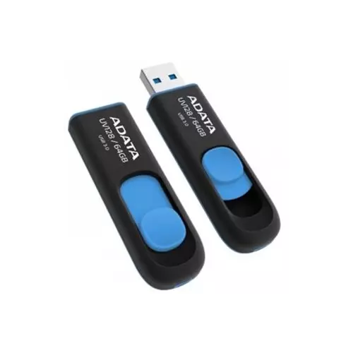 obrázek produktu ADATA UV128 DashDrive 64GB černý/modrý (AUV128-64G-RBE) - černá