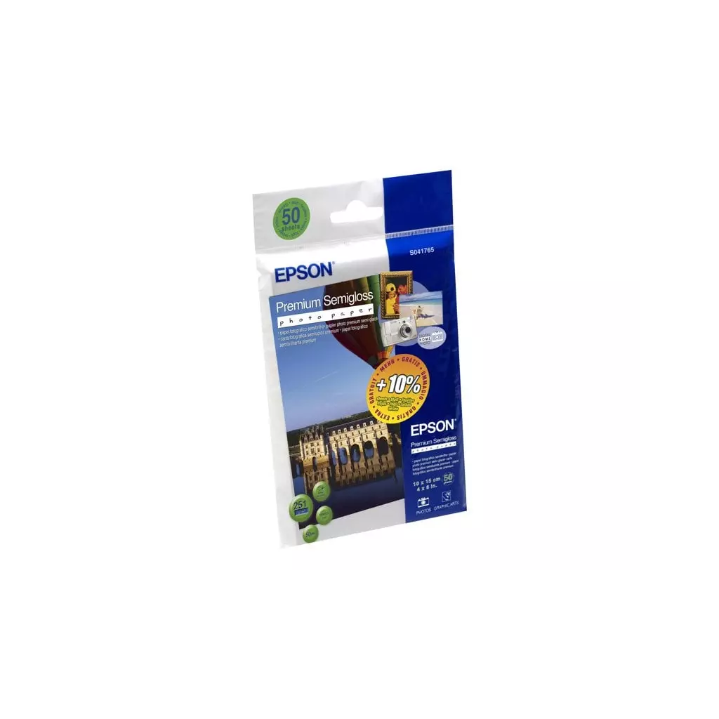 Obrázek produktu Epson Premium Semigloss Photo Paper 10x15cm, 50 listů, 251g/m2