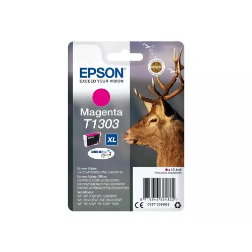 obrázek produktu Epson T1303 Magenta 10,1ml pro Stylus SX525WD/SX620FW, Stylus Office BX320FW/BX525WD/BX625FWD - originální - purpurová/magenta