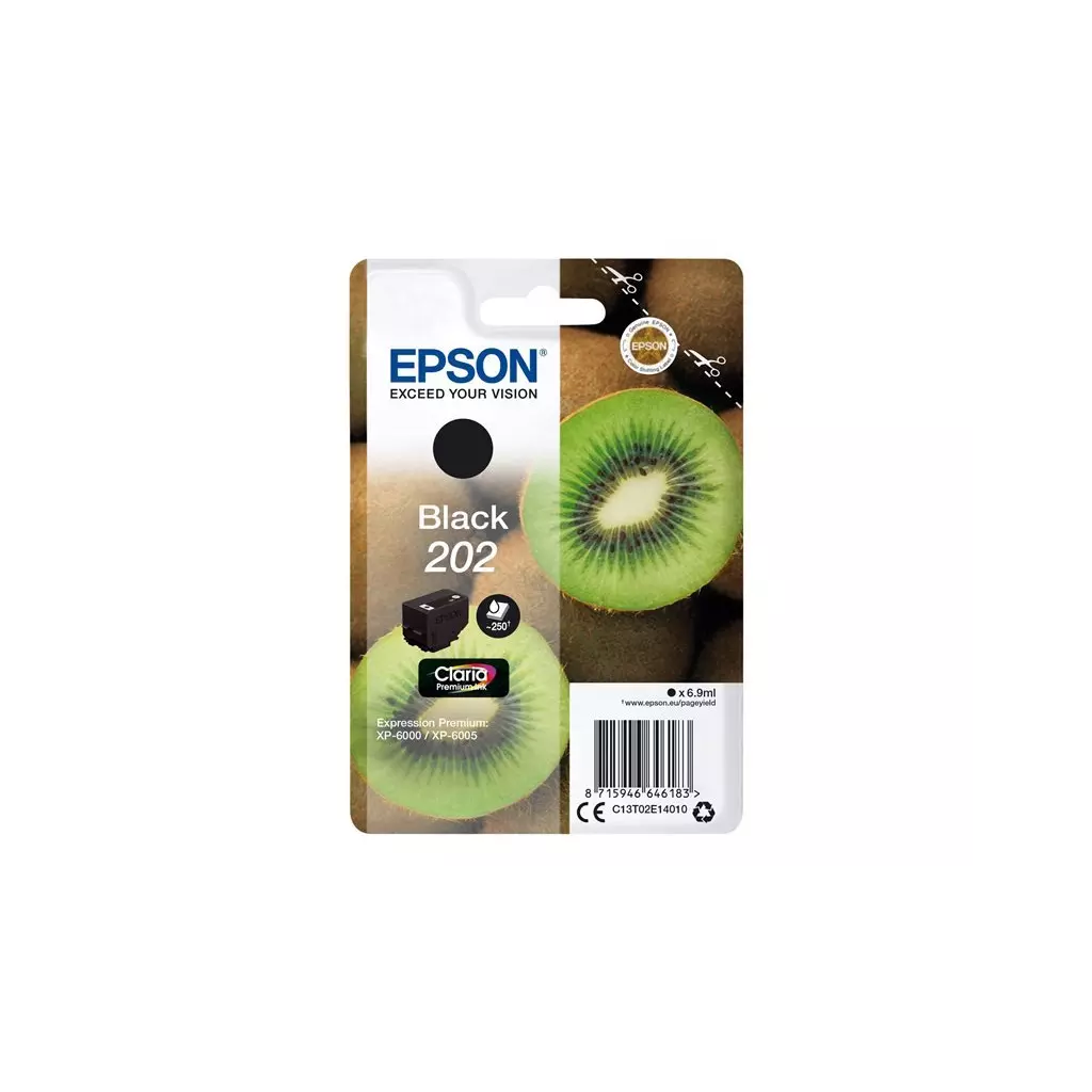 Obrázek produktu Epson Singlepack Black 202 Claria Premium Ink černá - originální - černá/black