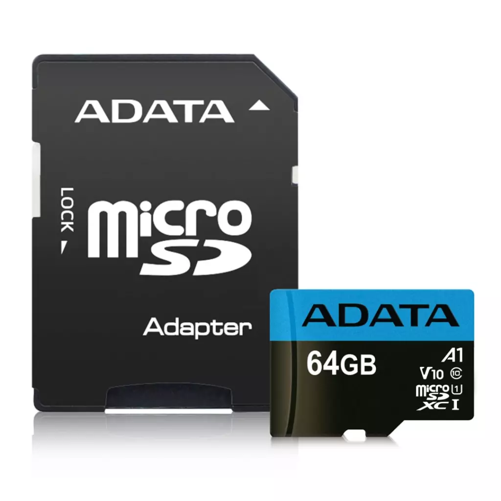 Obrázek produktu ADATA Premier microSDXC 64GB UHS-I Class10 A1 85/25MB/s + SD adaptér