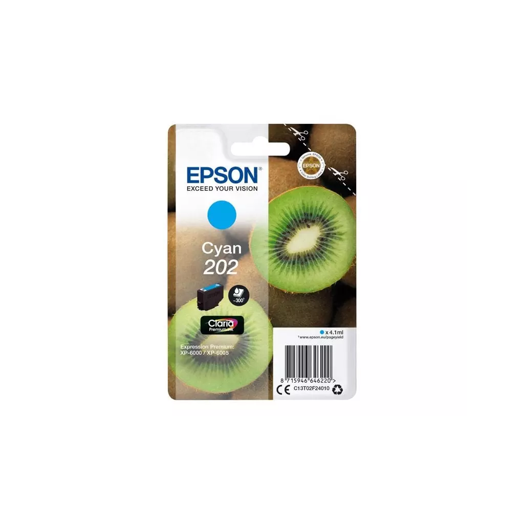 Obrázek produktu Epson 202 Cyan, azurová - originální - azurová/cyan