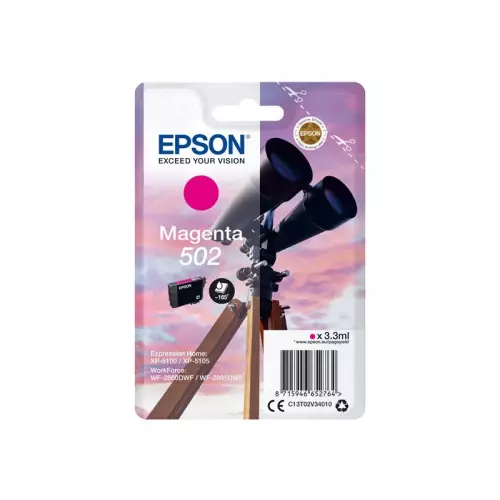 obrázek produktu Epson 502 Magenta, purpurová - originální - purpurová/magenta