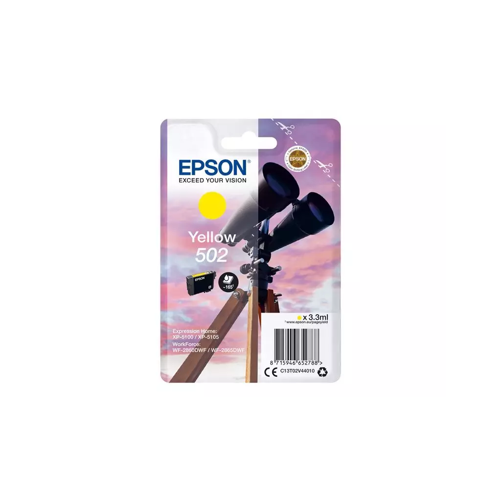 Obrázek produktu Epson 502 Yellow, žlutá - originální - žlutá/yellow