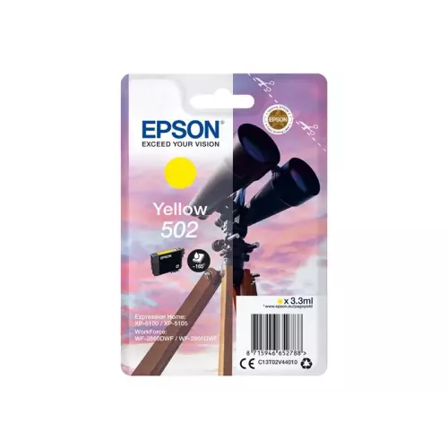 obrázek produktu Epson 502 Yellow, žlutá - originální - žlutá/yellow