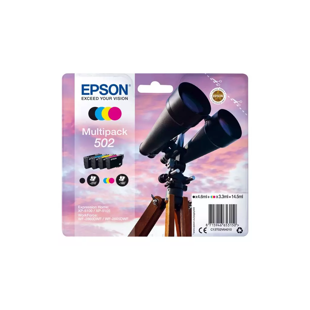 Obrázek produktu Epson 502 Multipack - originál - žlutá/yellow