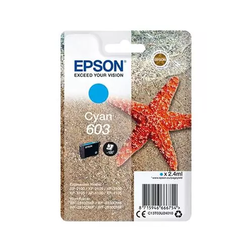 obrázek produktu Epson 603 Cyan, azurová - originální - azurová/cyan