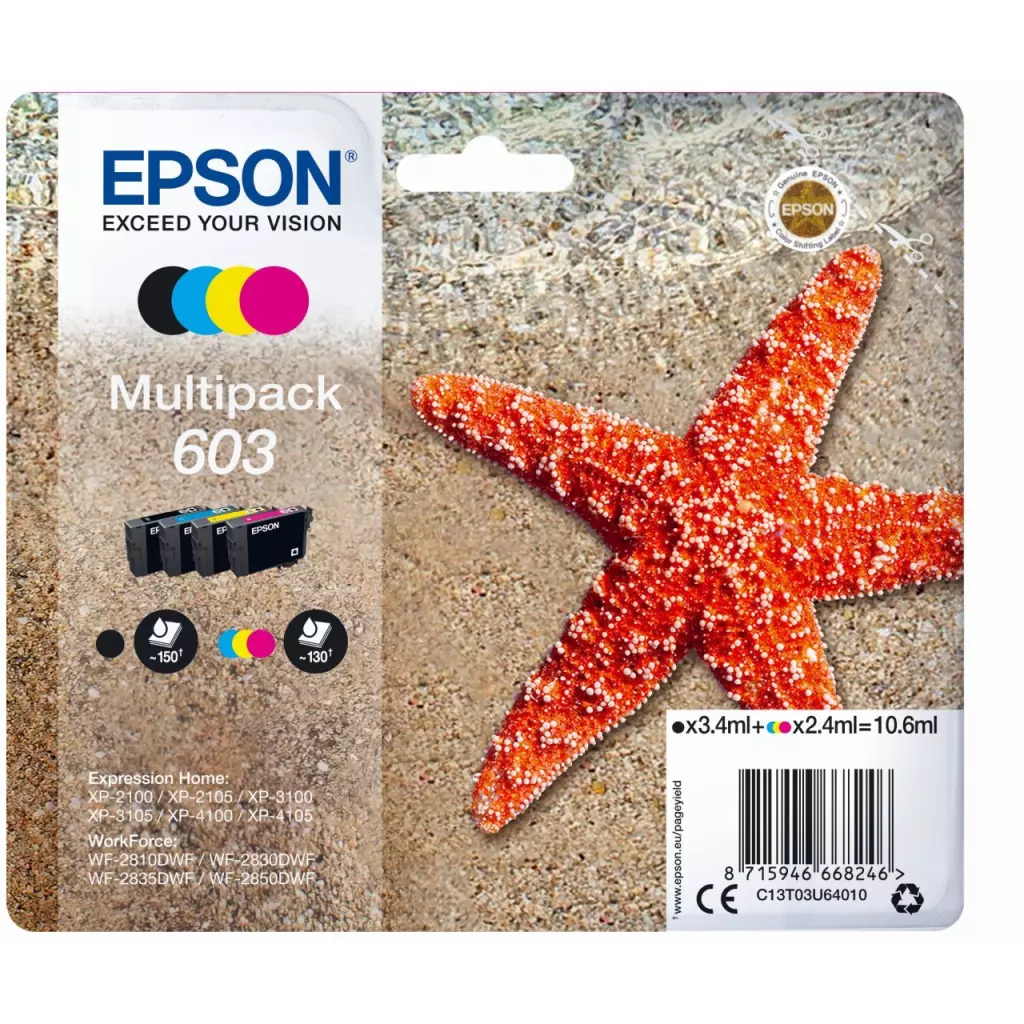Obrázek produktu Epson 603 Multipack - originál - žlutá/yellow