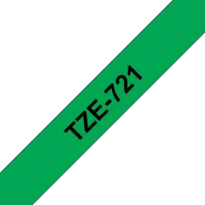obrázek produktu Brother TZe-721, zelená / černá (9mm, laminovaná)
