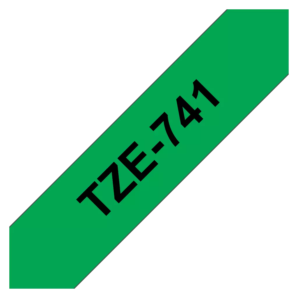 Obrázek produktu Brother TZ-741, zelená / černá 1 ks (18mm, laminovaná)