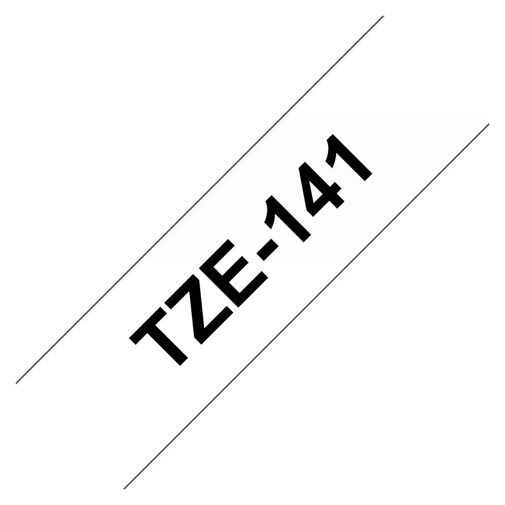Obrázek produktu Brother TZ-141, průsvitná / černá (18mm, laminovaná)