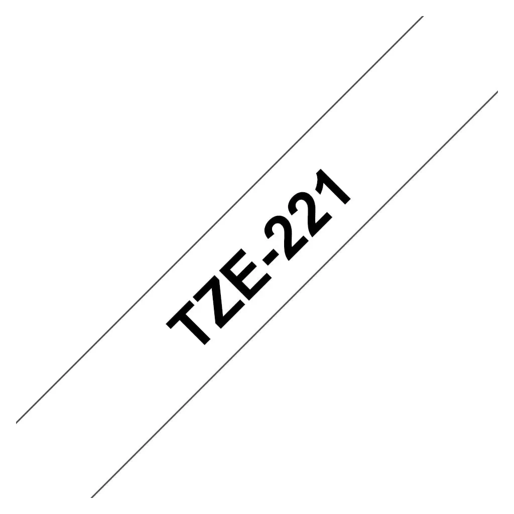 Obrázek produktu Brother TZe-221, bílá / černá 1 ks (9mm, laminovaná)