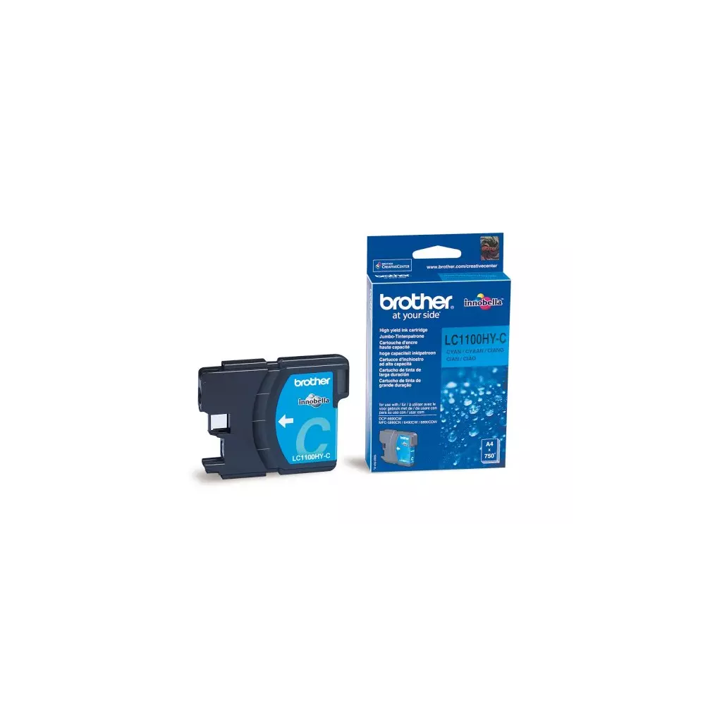 Obrázek produktu Brother inkoust LC-1100HY-C, cyan (750 stran) - originální - azurová/cyan
