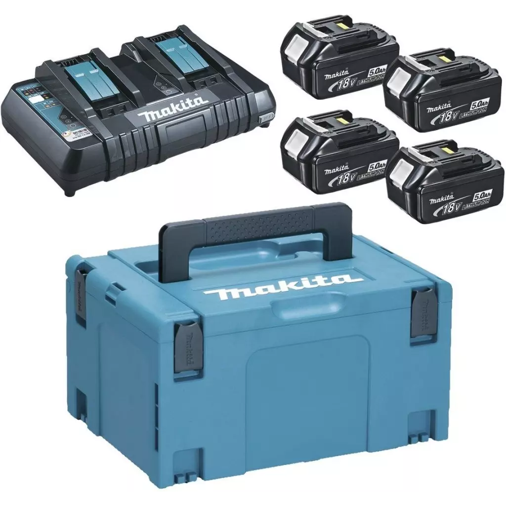 Obrázek produktu Makita 197626-8 sada Li-ion LXT 18V 4ksBL1850B+1ksDvojnabíječkaDC18RD+1ksMakpac