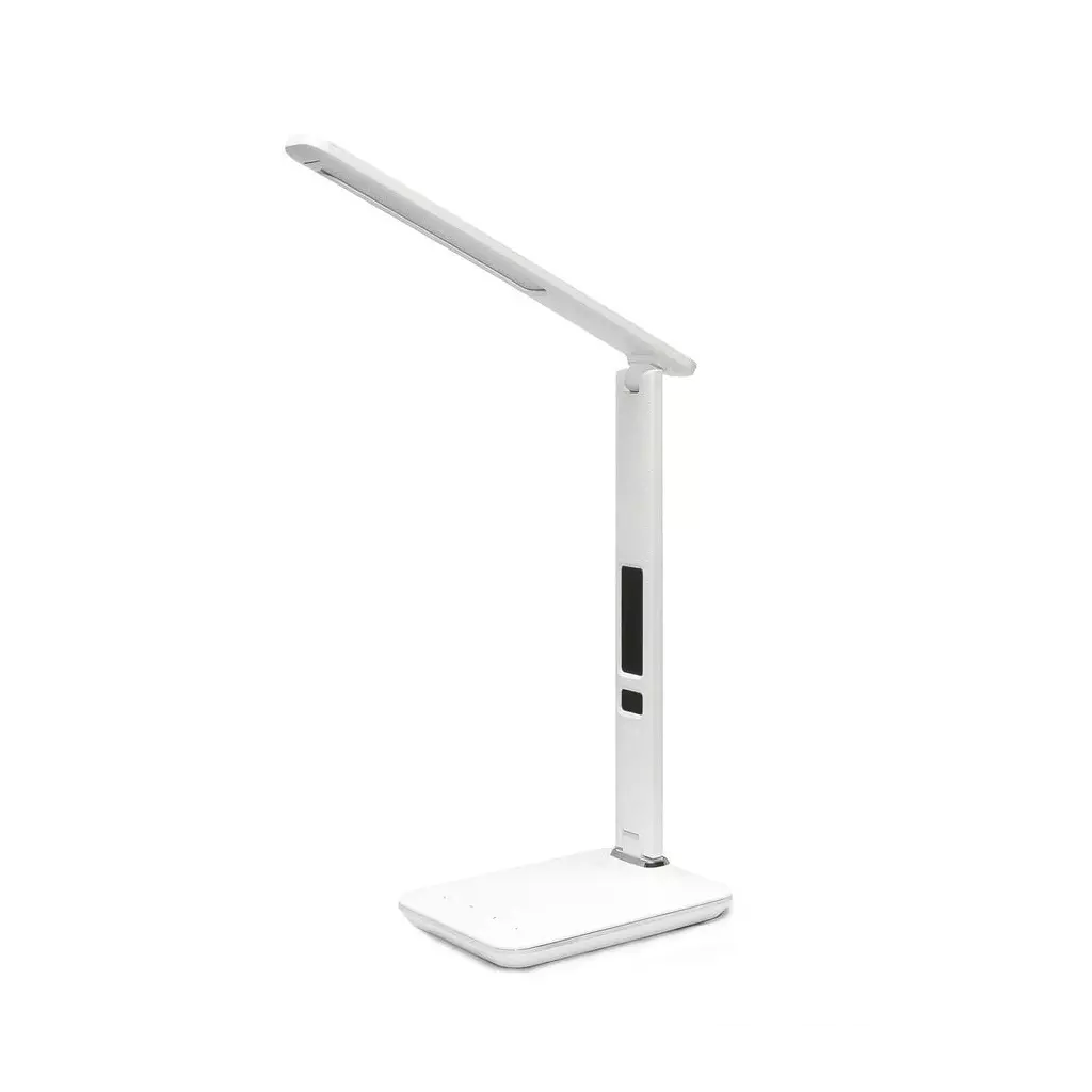 Obrázek produktu Stolní lampa IMMAX Kingfisher White s displejem, bílá