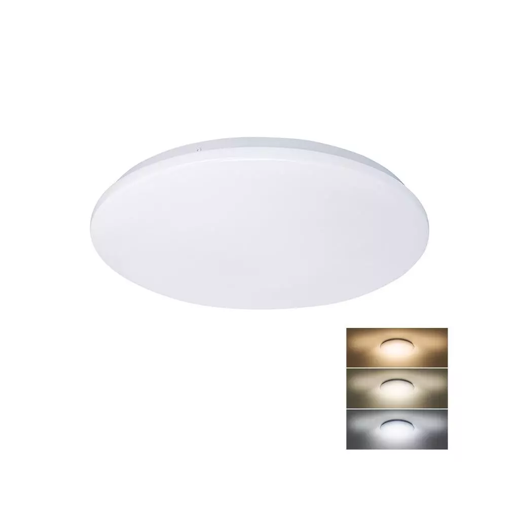Obrázek produktu Solight LED stropní světlo Plain, 3CCT, 24W, 1920lm, 3000K, 4000K, 6000K, kulaté, 38cm