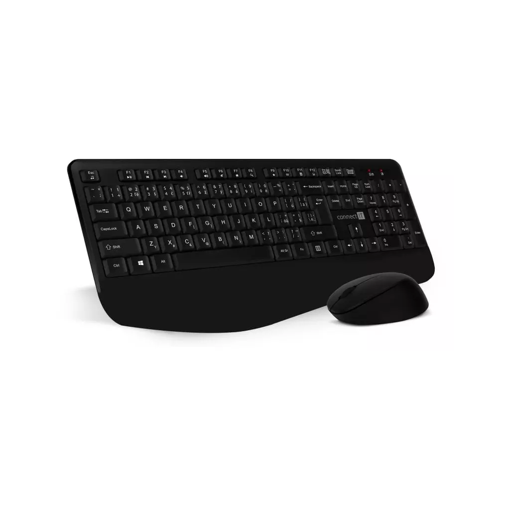 Obrázek produktu CONNECT IT Combo bezdrátová černá klávesnice + myš, CZ + SK layout - černá