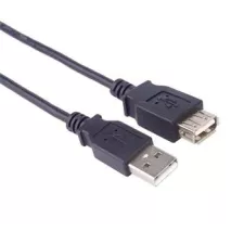 obrázek produktu KABEL USB-A 5M PRODLOUŽENÍ, černý - šedá